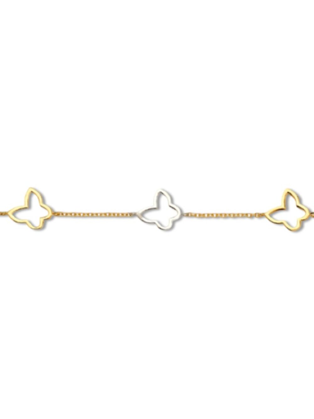 14K Solid Gold Butterfly Bracelet | Dainty Real Gold Chain By Tehrani Jewelry